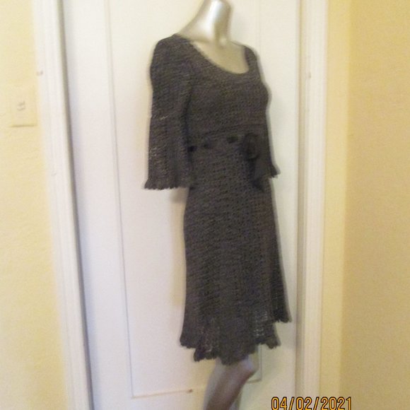 Cynthia Steffe Crochet Tweed Empire Waist Dress Small - Picture 5 of 8